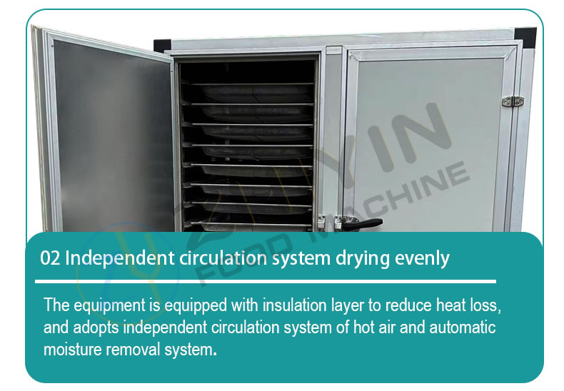 Closed Hot Air Energy-saving Cycle Dehydration Drying Equipment Vegetable And Fruit Slice Dehydrator Food Dehydration Drying Machine